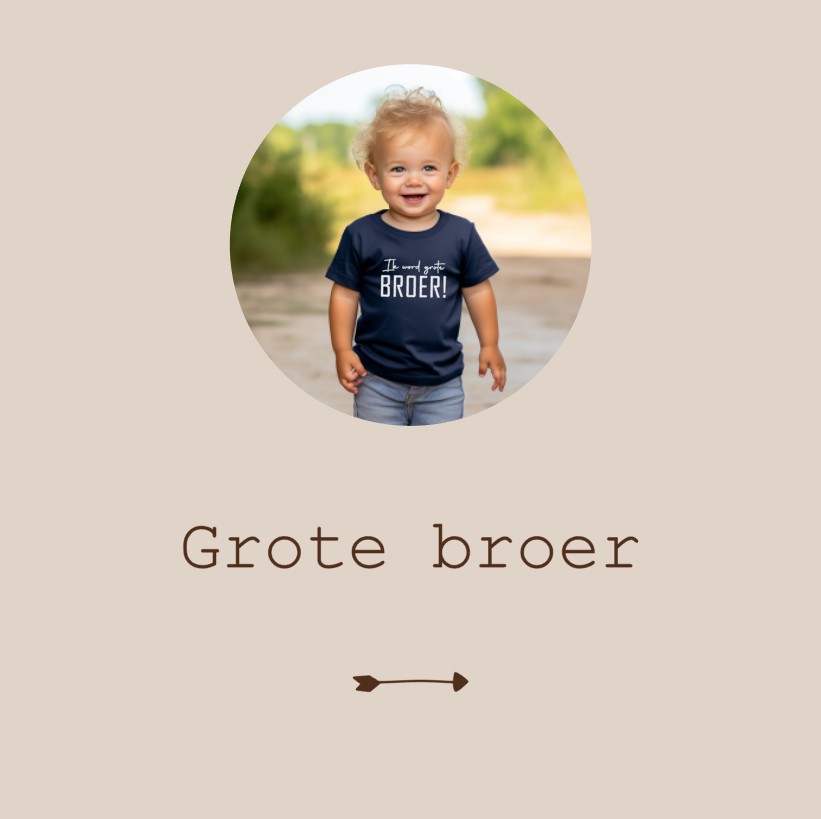 Grote broer shirts en sweaters voor kinderen