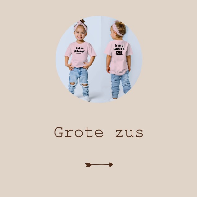 Grote zus shirts en sweaters voor kinderen