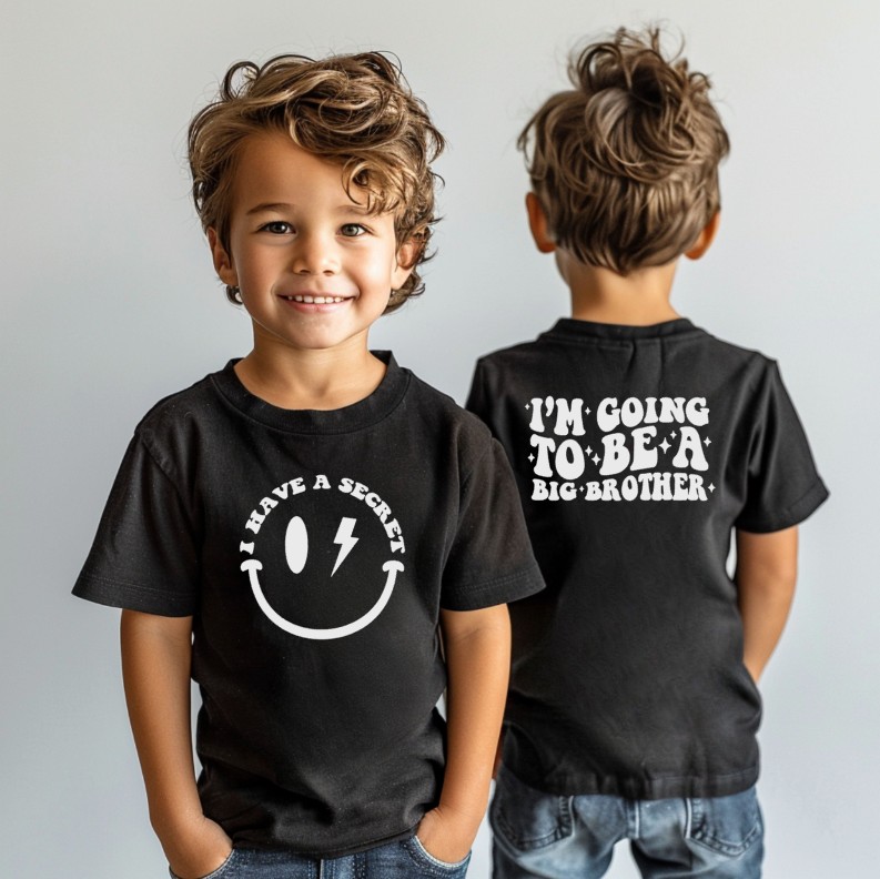 Grote broer shirt voor kinderen om een zwangerschap bekend te maken