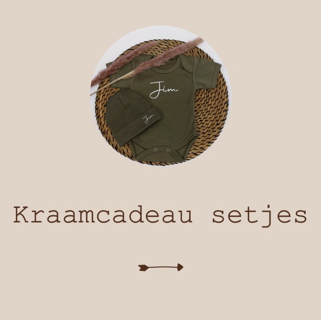Gepersonaliseerd kraamcadeau setje met naam