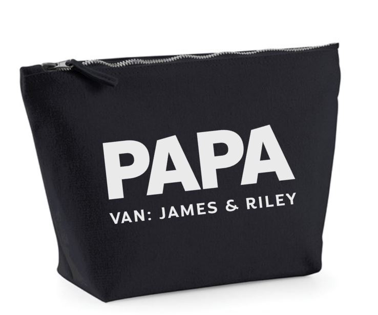 Origineel Vaderdagcadeau: gepersonaliseerde toilettas