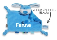 Funnies Tutpoppetje met naam | Hond | Blauw