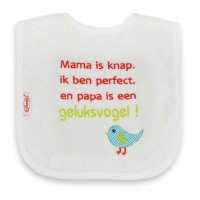 Funnies slabber  - Mama is knap, ik ben perfect, en papa is een geluksvogel