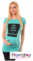 Positie shirt | keep calm - pregnant | Mint | maat S