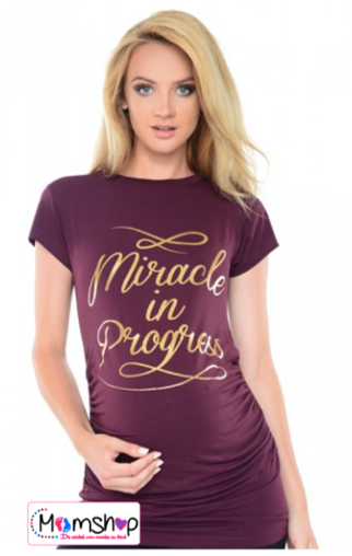 Positie shirt | miracle in progress | Paars | maat S