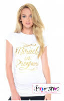 Positie shirt | miracle in progress | Wit | maat L