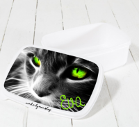 Broodtrommel Cat with green eyes