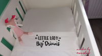 Wieg / Ledikant laken - Little lady big dreams
