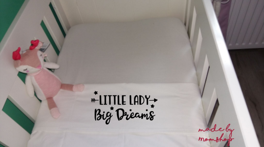 verontreiniging Eik Centimeter Wieg / Ledikant laken - Little lady big dreams - Momshop