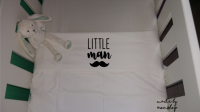 Wieg / Ledikant laken - Little man snor