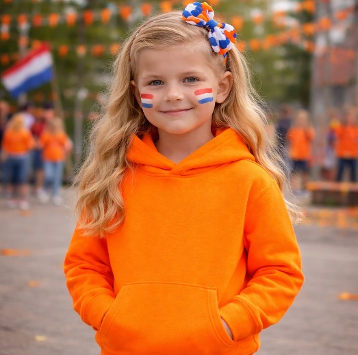 Hoodie kids | Fluor Oranje