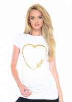 Positie shirt | hart love | Wit | maat L
