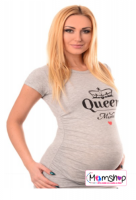Positie shirt | Grijs | Queen mum | maat M