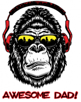 Mok | Awesome dad | Gorilla headphone + Sunglasses