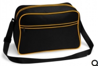Retro Shoulder Bag | Zwart - Geel