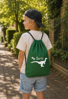 Groene gymtas met naam