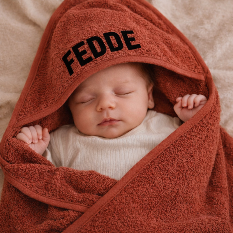 Badcape met naam | copper