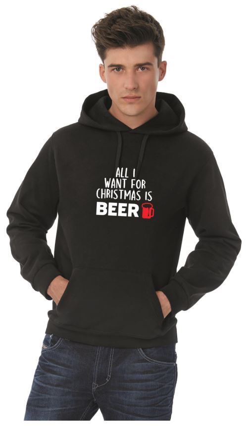 Hoodie | All i want for is beer | Heren -