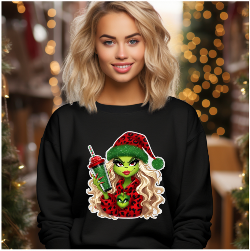 Sweater | Lady christmas Grinch - Momshop