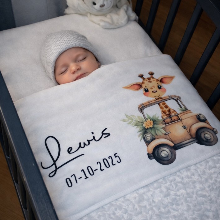 Baby deken | Giraffe auto
