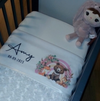 Baby deken | Vos beer hert regenboog roze