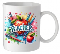 Mok |  Mok | Teacher met appelillustratie
