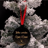 Kerstbal ornament | Jullie worden opa en oma