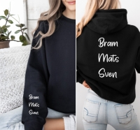 Hoodie | Mama borstopdruk + namen kids