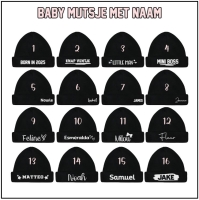 Newborn muts met naam | Leger groen