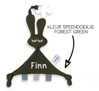 Funnies speendoekje met naam | Snoes | Forest green