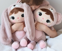 Knuffel met naam | Metoo bunny | Powder pink | 50 cm