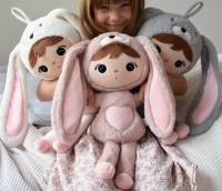 Knuffel met naam | Metoo bunny | Powder pink | 50 cm