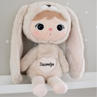 Knuffel met naam | Metoo bunny | light beige | 50 cm