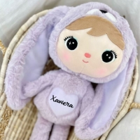 Knuffel met naam | Metoo bunny | Lilac | 50 cm