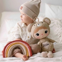 Knuffel met naam | Metoo bear | Beige | 50 cm