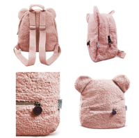 Teddy rugzak roze | met naam