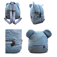 Teddy rugzak blauw | met naam
