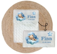 Baby deken | Beertje blauwe wolk