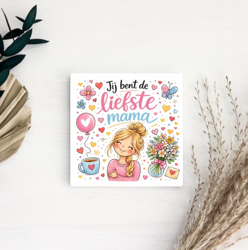 Moederdag tegel - Jij bent de liefste mama