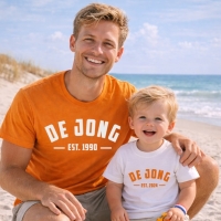 Shirt kind | Achternaam + Est. [jaartal] streep