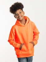 Hoodie capuchon | Fluor Oranje | Smiley hartje