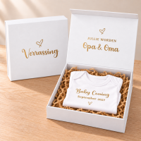 Luxe cadeaubox zwangerschapsaankondiging | Verrassing - jullie worden opa en oma