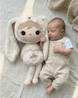 Metoo bunny light beige met naam | 50 cm